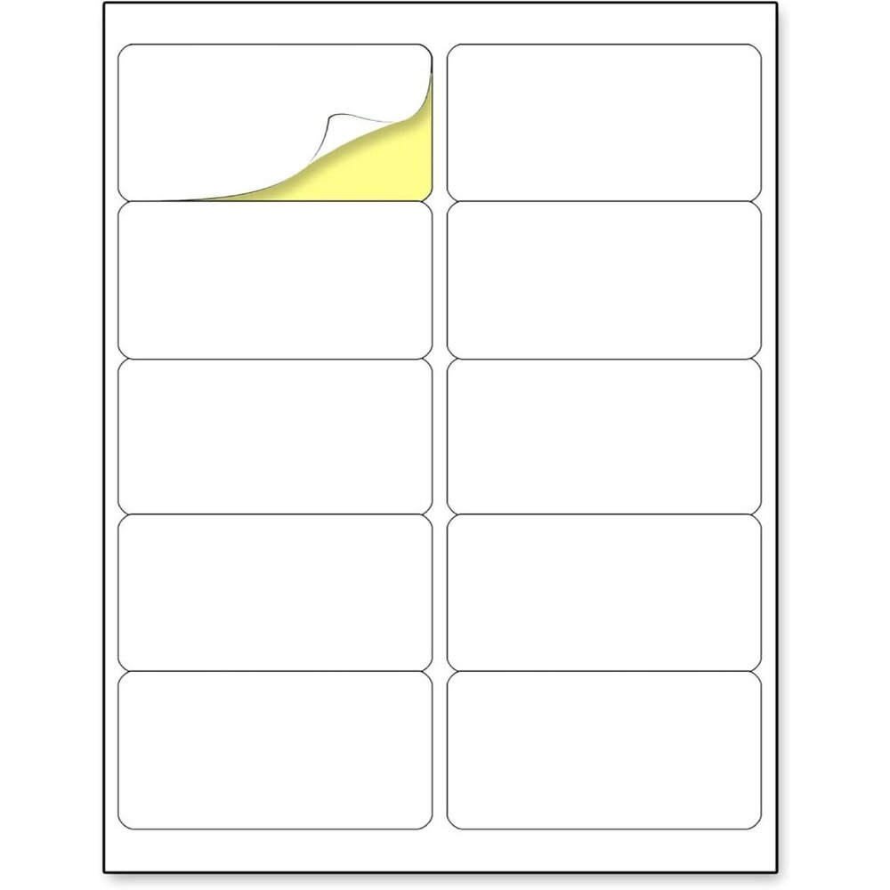 2" x 4" 30 Sheets, Printable White Sticker Labels, Laser/Inkjet Printing - Matte
